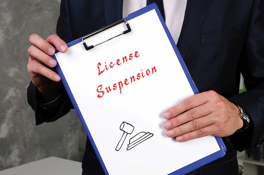 License suspension notice on clipboard - Colorado Driver’s License Suspension After a DUI